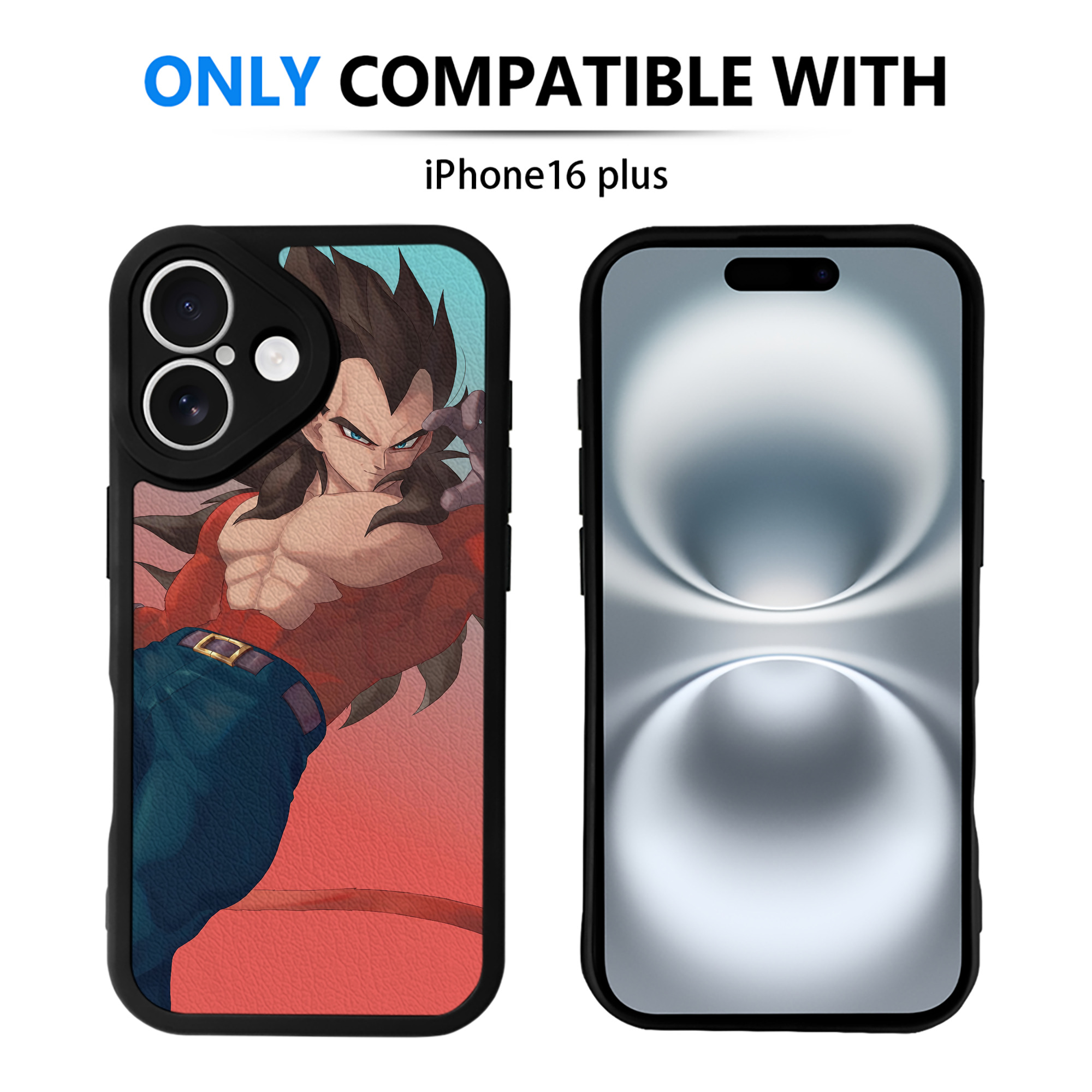 （画像用） ドラゴンボール DRAGON BALL 【iPhone 16シリーズ対応】シリコンスマホケース（レザー調） 材質：シリコン